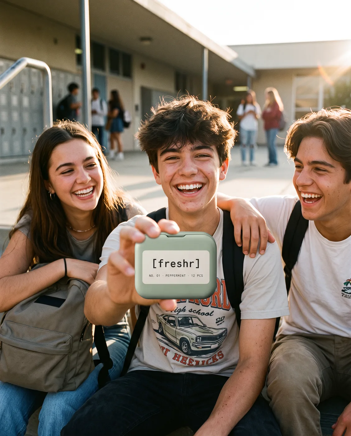 After school, 17, smiling with Freshr